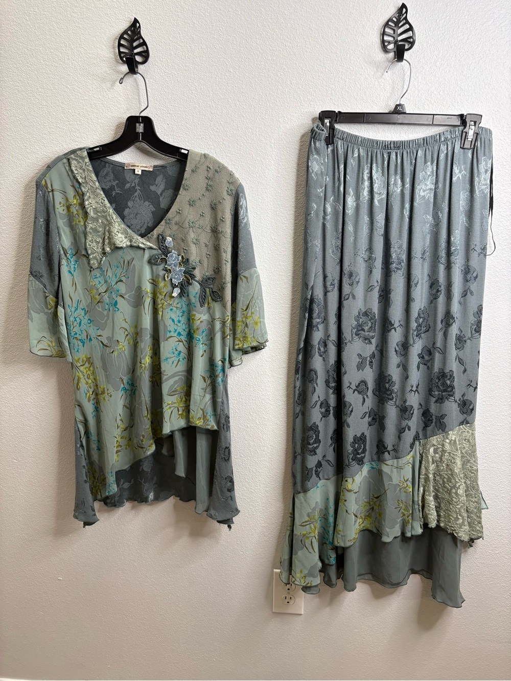 Spencer Alexis Boho Whimsical Skirt Set Size 16 - Picture 10 of 10